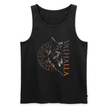 Valhalla Loup Dieux Nordiques Boussole Viking - Débardeur bio Premium Homme - noir - Devant - Michal (187cm)