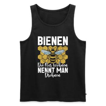 Beekeepers Bees Honey Nature Bee Whispers Beekeeping - Men's Premium Organic Tank Top - black - Front - Michal (187cm)
