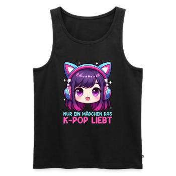 K-Pop Coréen Kpop Culture Kpop Corée du Sud Danse - Débardeur bio Premium Homme - noir - Devant - AI Model Male 178 light (178cm)