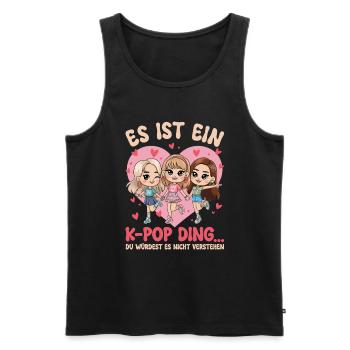 K-Pop Coréen Kpop Culture Kpop Corée du Sud Danse - Débardeur bio Premium Homme - noir - Devant - AI Model Male 178 light (178cm)
