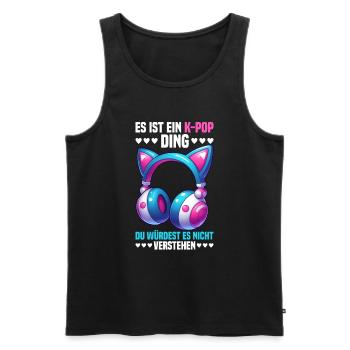 K-Pop Coréen Kpop Culture Kpop Corée du Sud Danse - Débardeur bio Premium Homme - noir - Devant - AI Model Male 178 light (178cm)