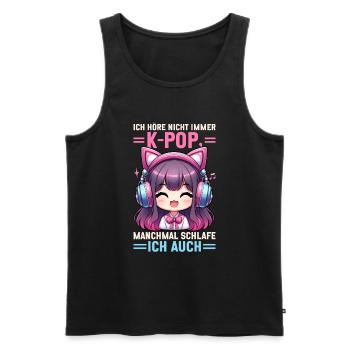 K-Pop Coréen Kpop Culture Kpop Corée du Sud Danse - Débardeur bio Premium Homme - noir - Devant - AI Model Male 178 light (178cm)