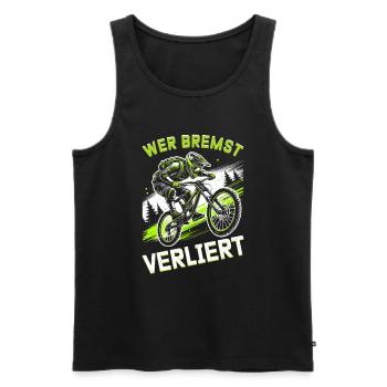 Vététistes Amateurs de vélo Cyclistes Cyclisme - Débardeur bio Premium Homme - noir - Devant - Michal (187cm)