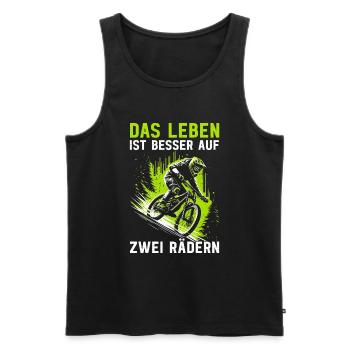 Mountain bikers Bicycle lovers Cyclists Cycling - Men's Premium Organic Tank Top - black - Front - Michal (187cm)