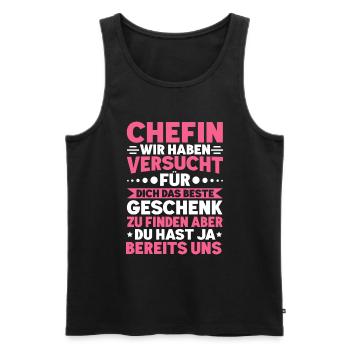 Stolzer Chefin Von Tollen Mitarbeitern Kollege - Männer Premium Bio Tank Top - Schwarz - Vorne - Michal (187cm)