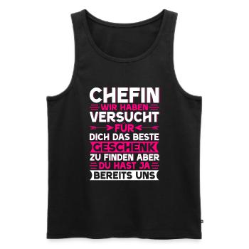Stolzer Chefin Von Tollen Mitarbeitern Kollege - Männer Premium Bio Tank Top - Schwarz - Vorne - Michal (187cm)