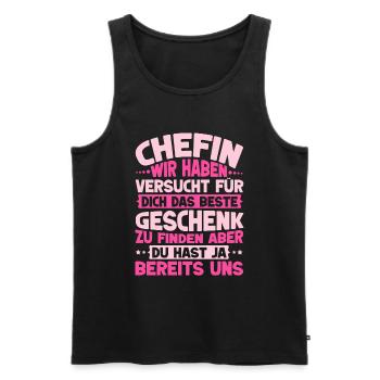 Stolzer Chefin Von Tollen Mitarbeitern Kollege - Männer Premium Bio Tank Top - Schwarz - Vorne - Michal (187cm)
