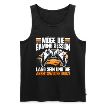 Gaming Gamer Gamer Video Player Console PC Gaming - Men's Premium Organic Tank Top - black - Front - AI Model Male 178 light (178cm)
