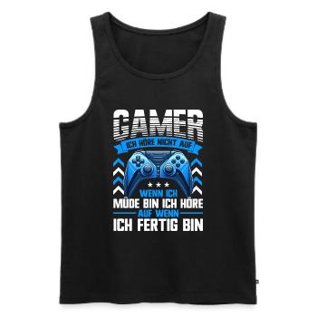 Gaming Gamer Gamer Video Player Console PC Gaming - Men's Premium Organic Tank Top - black - Front - AI Model Male 178 light (178cm)