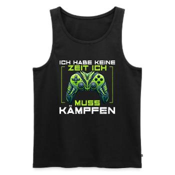 Gaming Gamer Gamer Video Player Console PC Gaming - Men's Premium Organic Tank Top - black - Front - AI Model Male 178 light (178cm)