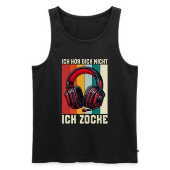 Gaming Gamer Gamer Video Player Console PC Gaming - Men's Premium Organic Tank Top - black - Front - AI Model Male 178 light (178cm)