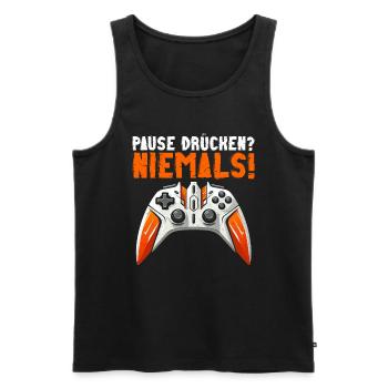 Gaming Gamer Gamer Video Player Console PC Gaming - Men's Premium Organic Tank Top - black - Front - AI Model Male 178 light (178cm)
