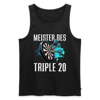 Fléchettes Jeu de fléchettes Jeu de fléchettes Jeu de fléchettes - Débardeur bio Premium Homme - noir - Devant - Michal (187cm)