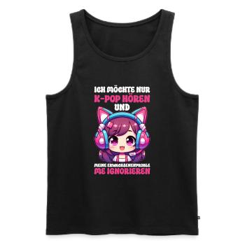 K-Pop Koreanischer Musik Kpop Fans Kdrama - Männer Premium Bio Tank Top - Schwarz - Vorne - AI Model Male 178 light (178cm)
