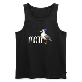 Moin Seagull Allemagne du Nord Salutations Mer Baltique Mer du Nord - Débardeur bio Premium Homme - noir - Devant - Michal (187cm)