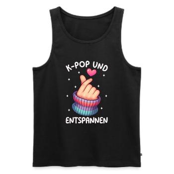K-Pop Koreanischer Musik Kpop Fans Kdrama - Männer Premium Bio Tank Top - Schwarz - Vorne - AI Model Male 178 light (178cm)