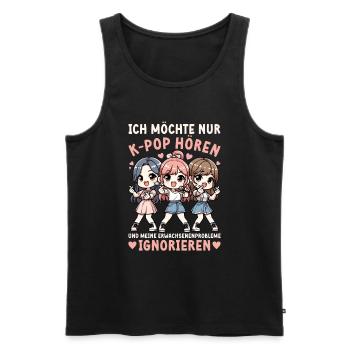 K-Pop Koreanischer Musik Kpop Fans Kdrama - Männer Premium Bio Tank Top - Schwarz - Vorne - AI Model Male 178 light (178cm)