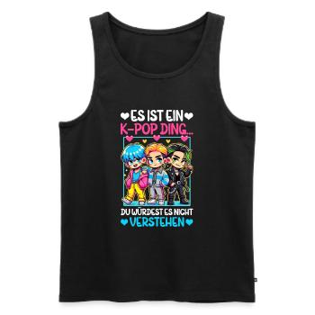 K-Pop Koreanischer Musik Kpop Fans Kdrama - Männer Premium Bio Tank Top - Schwarz - Vorne - AI Model Male 178 light (178cm)