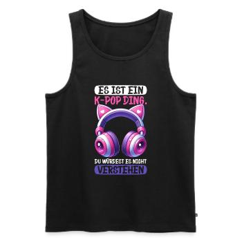 K-Pop Koreanischer Musik Kpop Fans Kdrama - Männer Premium Bio Tank Top - Schwarz - Vorne - AI Model Male 178 light (178cm)