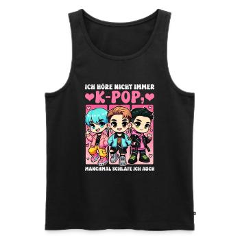 K-Pop Koreanischer Musik Kpop Fans Kdrama - Männer Premium Bio Tank Top - Schwarz - Vorne - AI Model Male 178 light (178cm)