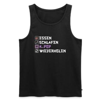 K-Pop Koreanischer Musik Kpop Fans Kdrama - Männer Premium Bio Tank Top - Schwarz - Vorne - AI Model Male 178 light (178cm)