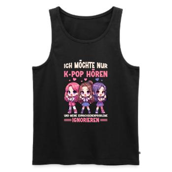 K-Pop Koreanischer Musik Kpop Fans Kdrama - Männer Premium Bio Tank Top - Schwarz - Vorne - AI Model Male 178 light (178cm)