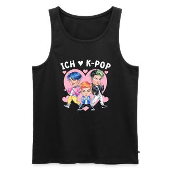 K-Pop Musique coréenne Kpop Fans Kdrama - Débardeur bio Premium Homme - noir - Devant - Michal (187cm)