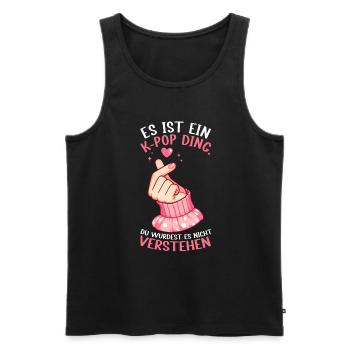 K-Pop Koreanischer Musik Kpop Fans Kdrama - Männer Premium Bio Tank Top - Schwarz - Vorne - AI Model Male 178 light (178cm)