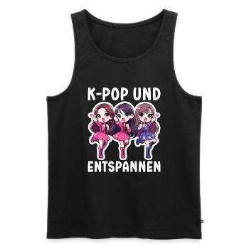 K-Pop Musique coréenne Kpop Fans Kdrama - Débardeur bio Premium Homme - noir - Devant - Michal (187cm)