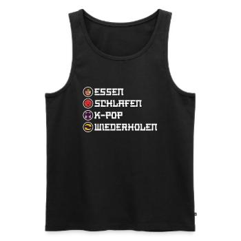 K-Pop Koreanischer Musik Kpop Fans Kdrama - Männer Premium Bio Tank Top - Schwarz - Vorne - AI Model Male 178 light (178cm)