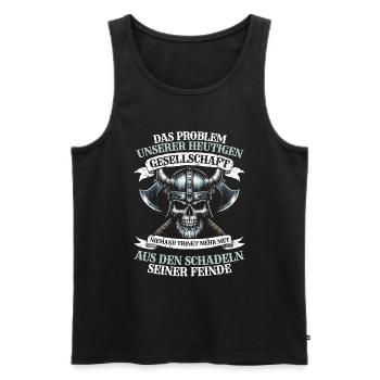 Vikings, Mythologie nordique, Dieux, Viking - Débardeur bio Premium Homme - noir - Devant - Michal (187cm)
