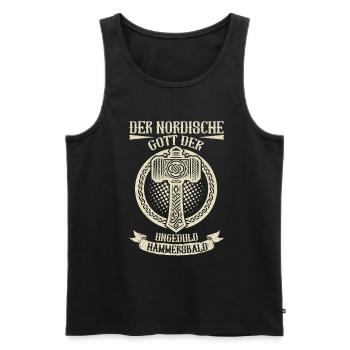 Vikings, Mythologie nordique, Dieux, Viking - Débardeur bio Premium Homme - noir - Devant - Michal (187cm)
