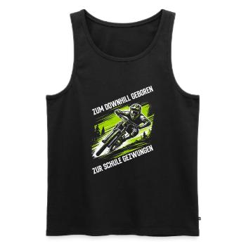 Vététistes, amateurs de VTT, cyclisme - Débardeur bio Premium Homme - noir - Devant - Michal (187cm)