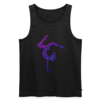 Gymnastics Gymnast Acrobatics Gymnast - Men's Premium Organic Tank Top - black - Front - AI Model Male 178 light (178cm)