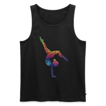 Gymnastics Gymnast Acrobatics Gymnast - Men's Premium Organic Tank Top - black - Front - AI Model Male 178 light (178cm)