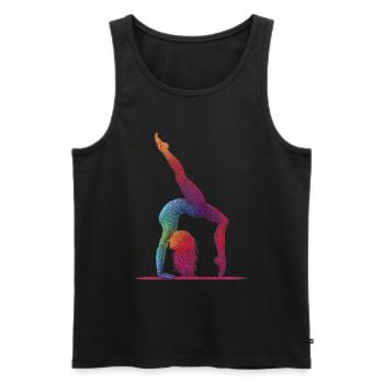 Gymnastics Gymnast Acrobatics Gymnast - Men's Premium Organic Tank Top - black - Front - AI Model Male 178 light (178cm)
