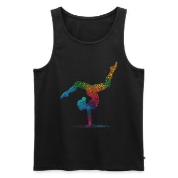 Gymnastics Gymnast Acrobatics Gymnast - Men's Premium Organic Tank Top - black - Front - AI Model Male 178 light (178cm)