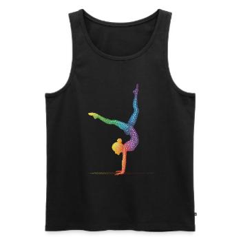 Gymnastics Gymnast Acrobatics Gymnast - Men's Premium Organic Tank Top - black - Front - AI Model Male 178 light (178cm)