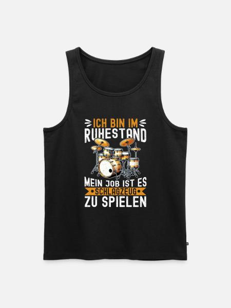 Drummer Drummer Percussion Musicians - Men's Premium Organic Tank Top - black