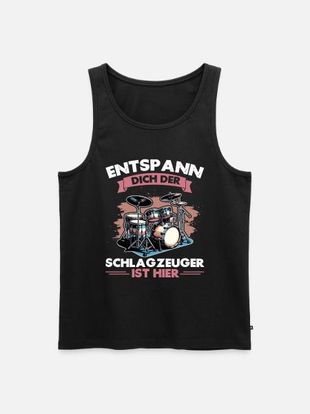 Drummer Drummer Percussion Musicians - Men's Premium Organic Tank Top - black