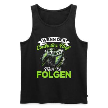 Gaming Gamer Gamer Video Player Console PC Gaming - Men's Premium Organic Tank Top - black - Front - AI Model Male 178 light (178cm)