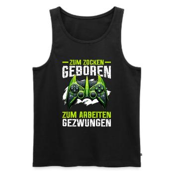 Gaming Gamer Gamer Video Player Console PC Gaming - Men's Premium Organic Tank Top - black - Front - AI Model Male 178 light (178cm)