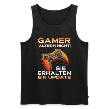 Gaming Gamer Gamer Video Player Console PC Gaming - Men's Premium Organic Tank Top - black - Front - AI Model Male 178 light (178cm)