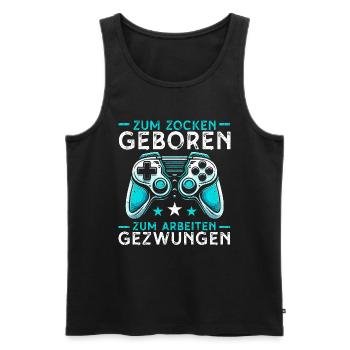 Gaming Gamer Gamer Video Player Console PC Gaming - Men's Premium Organic Tank Top - black - Front - AI Model Male 178 light (178cm)
