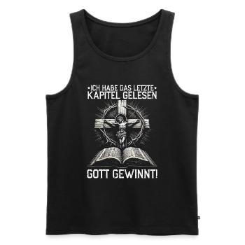 Jesus Christlich Katholiken Gläubiger Gottesdienst - Männer Premium Bio Tank Top - Schwarz - Vorne - Michal (187cm)
