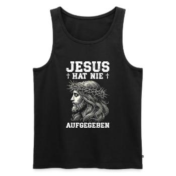 Jesus Christlich Katholiken Gläubiger Gottesdienst - Männer Premium Bio Tank Top - Schwarz - Vorne - Michal (187cm)