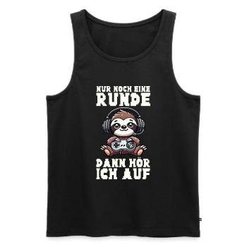 Just one more round then I'll stop sloth - Men's Premium Organic Tank Top - black - Front - Michal (187cm)