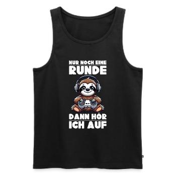 Just one more round then I'll stop sloth - Men's Premium Organic Tank Top - black - Front - Michal (187cm)