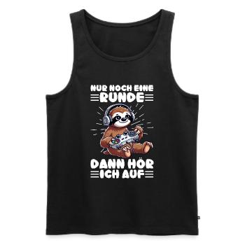 Just one more round then I'll stop sloth - Men's Premium Organic Tank Top - black - Front - Michal (187cm)