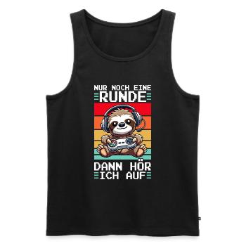 Just one more round then I'll stop sloth - Men's Premium Organic Tank Top - black - Front - Michal (187cm)